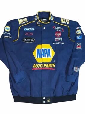 Chase NAPA Earnhardt Auto Parts Racing Jacket - Navy with Yellow Logo
